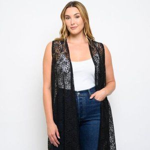 New Junior's Boutique Black lace cardigan